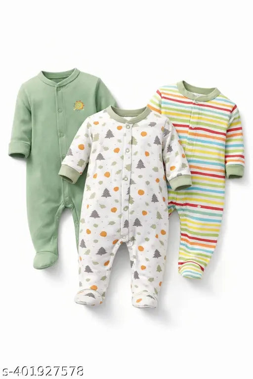 Cotton Baby Long-Sleeve Sleepsuit