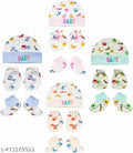 Newborn Cotton Cap & Mittens - Pack of 2