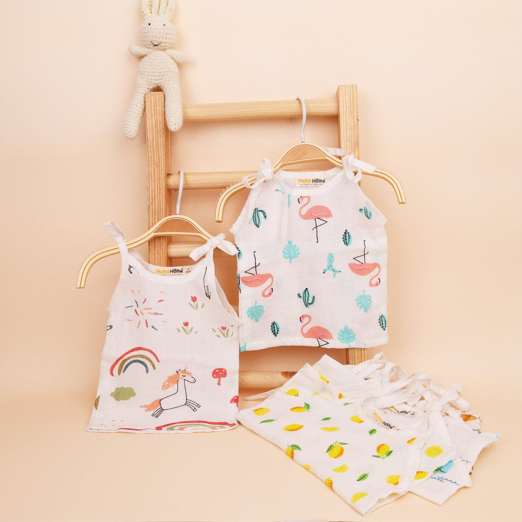 Baby Organic Cotton Knot type Jhabla - Pack of 3