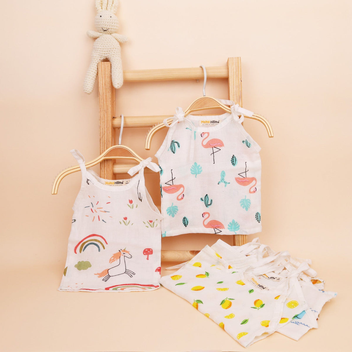 Baby Organic Cotton Knot type Jhabla - Pack of 3