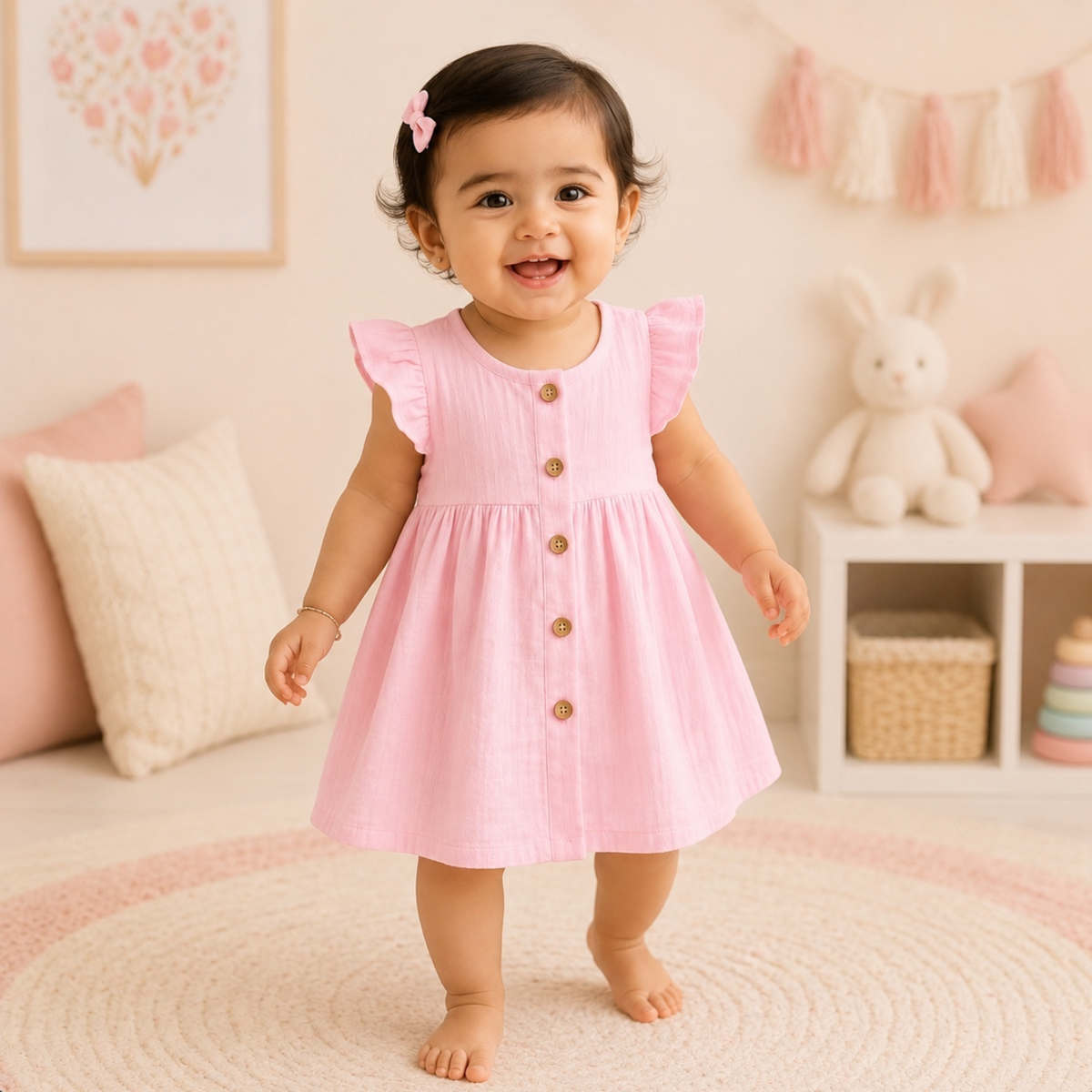 Organic Cotton Girls Frock - Pack of 1