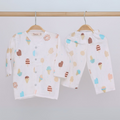 Organic Cotton Muslin Full Sleeves Jhabla & Pyjama For New Born - Set of 1
