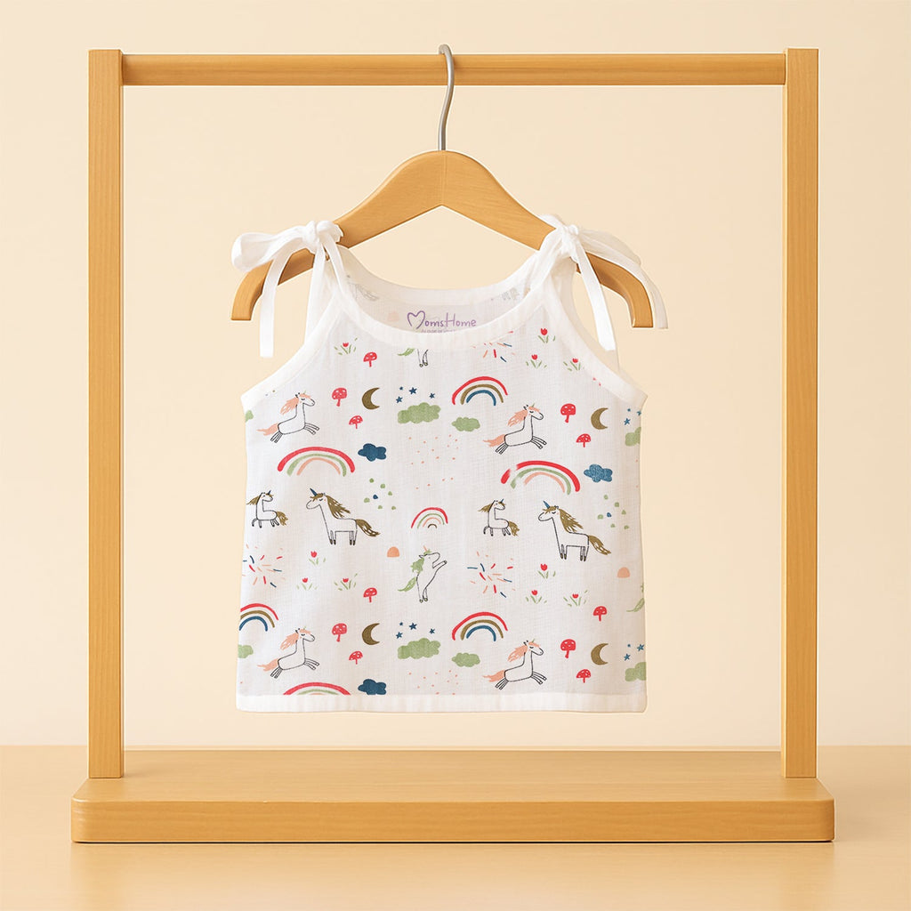 Baby Organic Cotton Knot type Jhabla - Unicorn