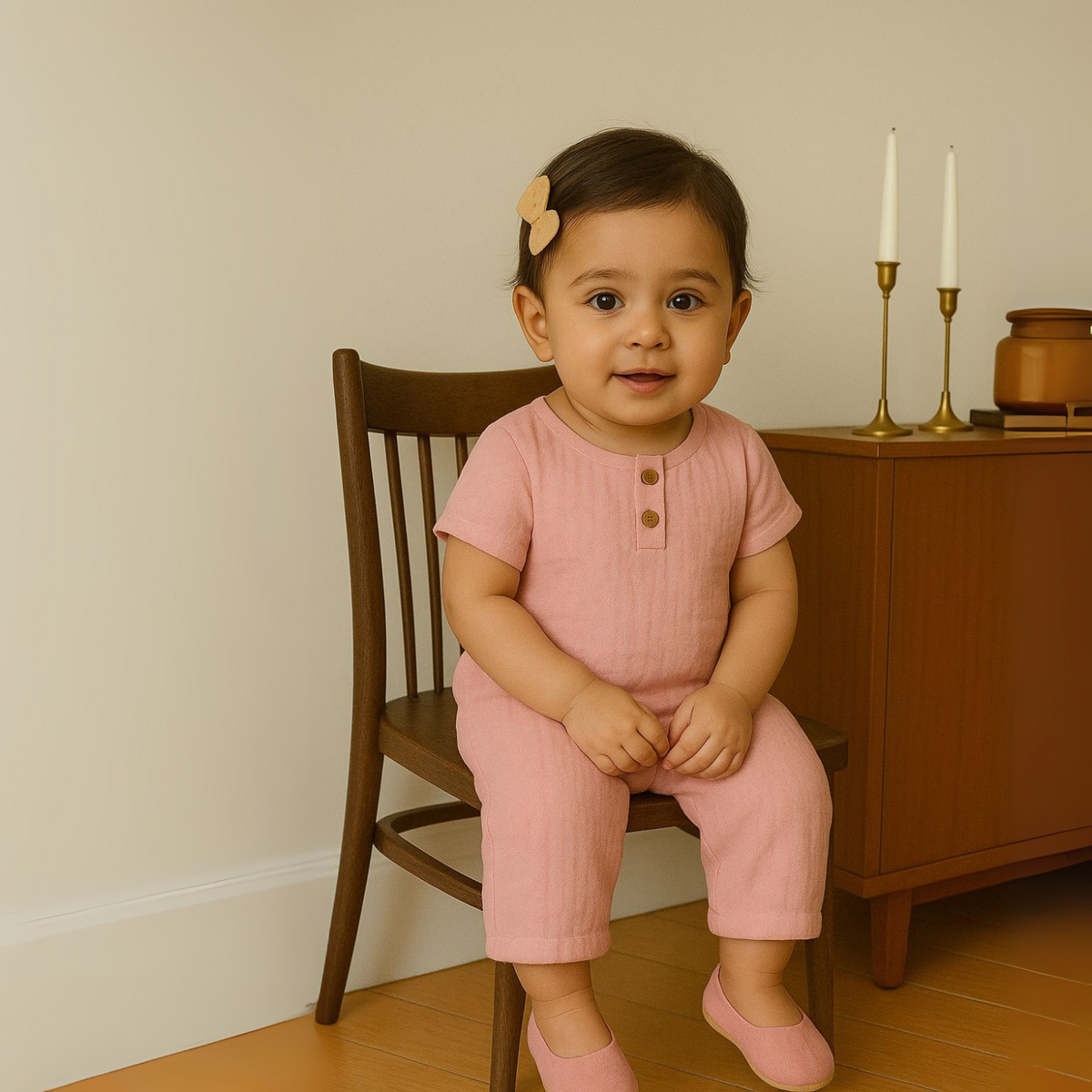 T-Shirt & Pant Co-ord Set for Girls - Pink - Pack of 1