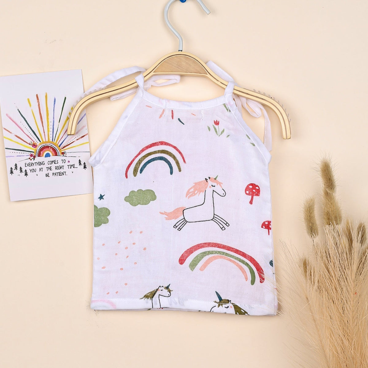 Baby Organic Cotton Knot type Jhabla - Unicorn