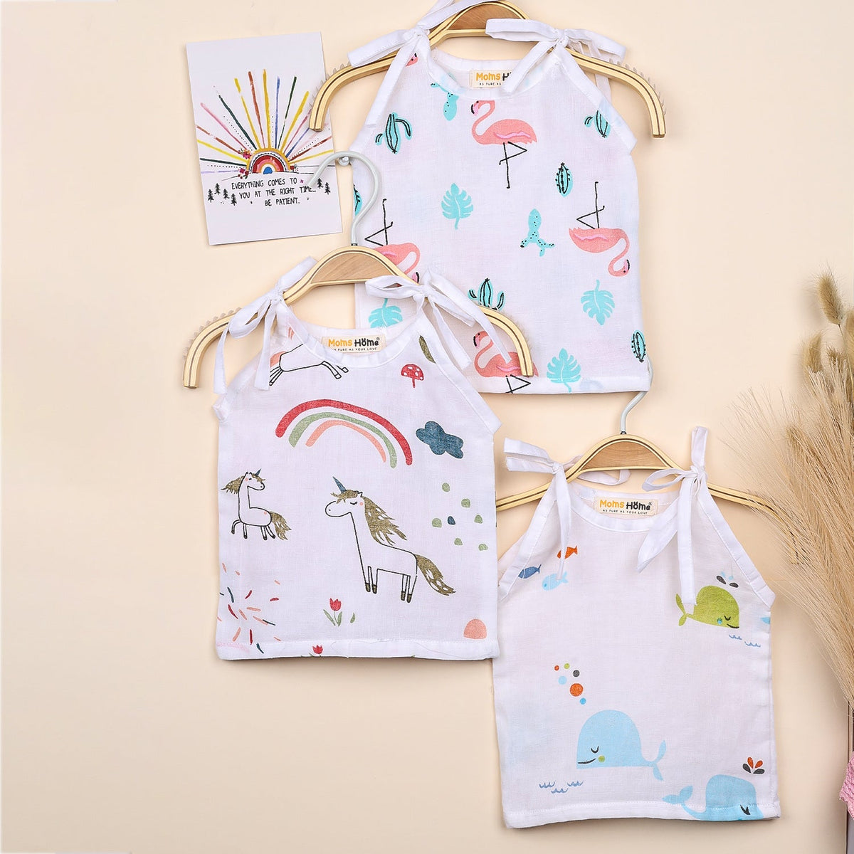 Baby Organic Cotton Knot type Jhabla - Pack of 3