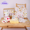 Moms Home Baby Organic cotton Muslin 19 pieces gift set