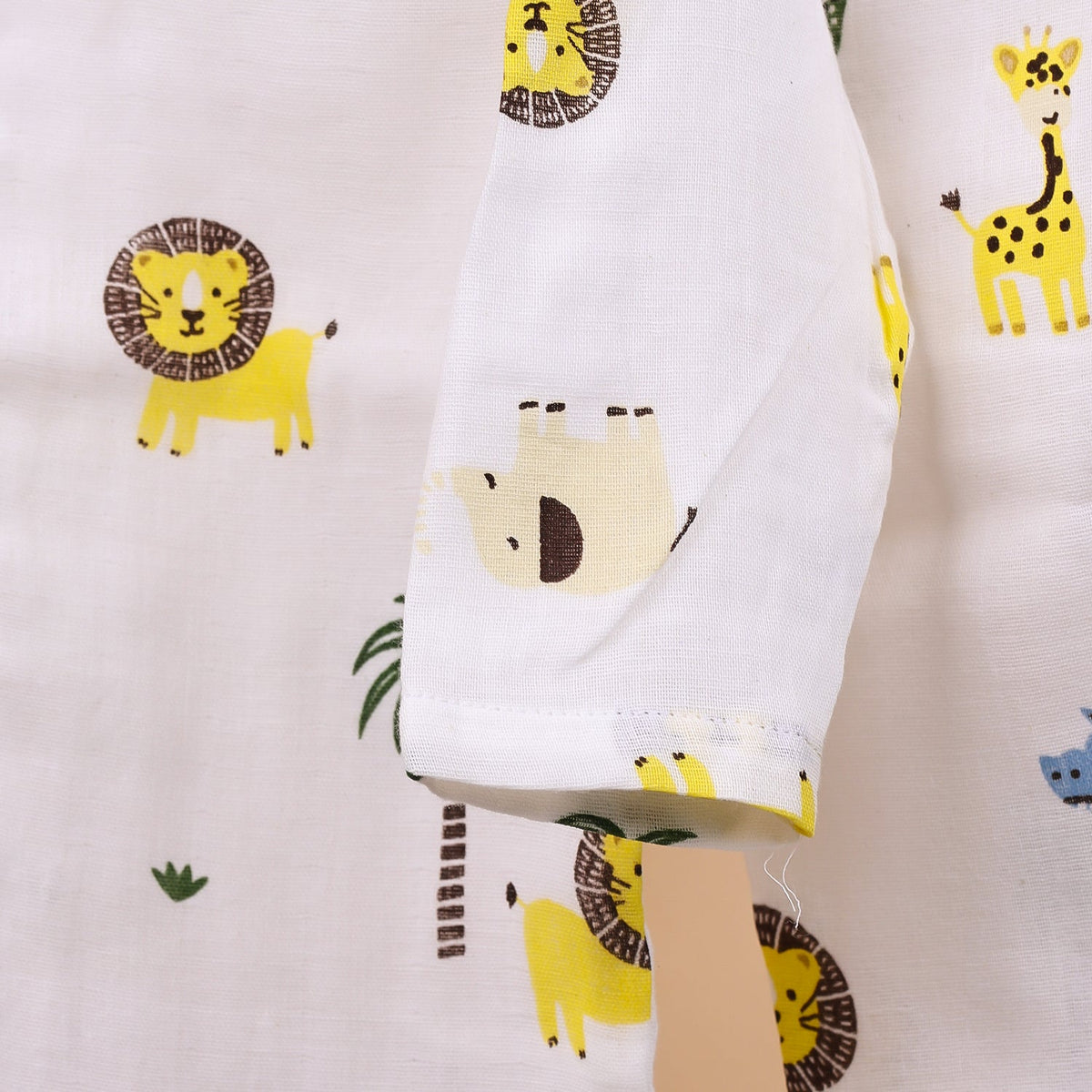 Baby Unisex Organic Cotton Muslin Full Sleeves Jhabla & Payjama - Set of 2