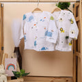 Baby Unisex Organic Cotton Muslin Full Sleeves Jhabla - Pack of 2