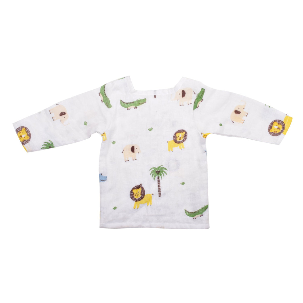 Baby Unisex Organic Cotton Muslin Full Sleeves Jhabla - Pack of 2