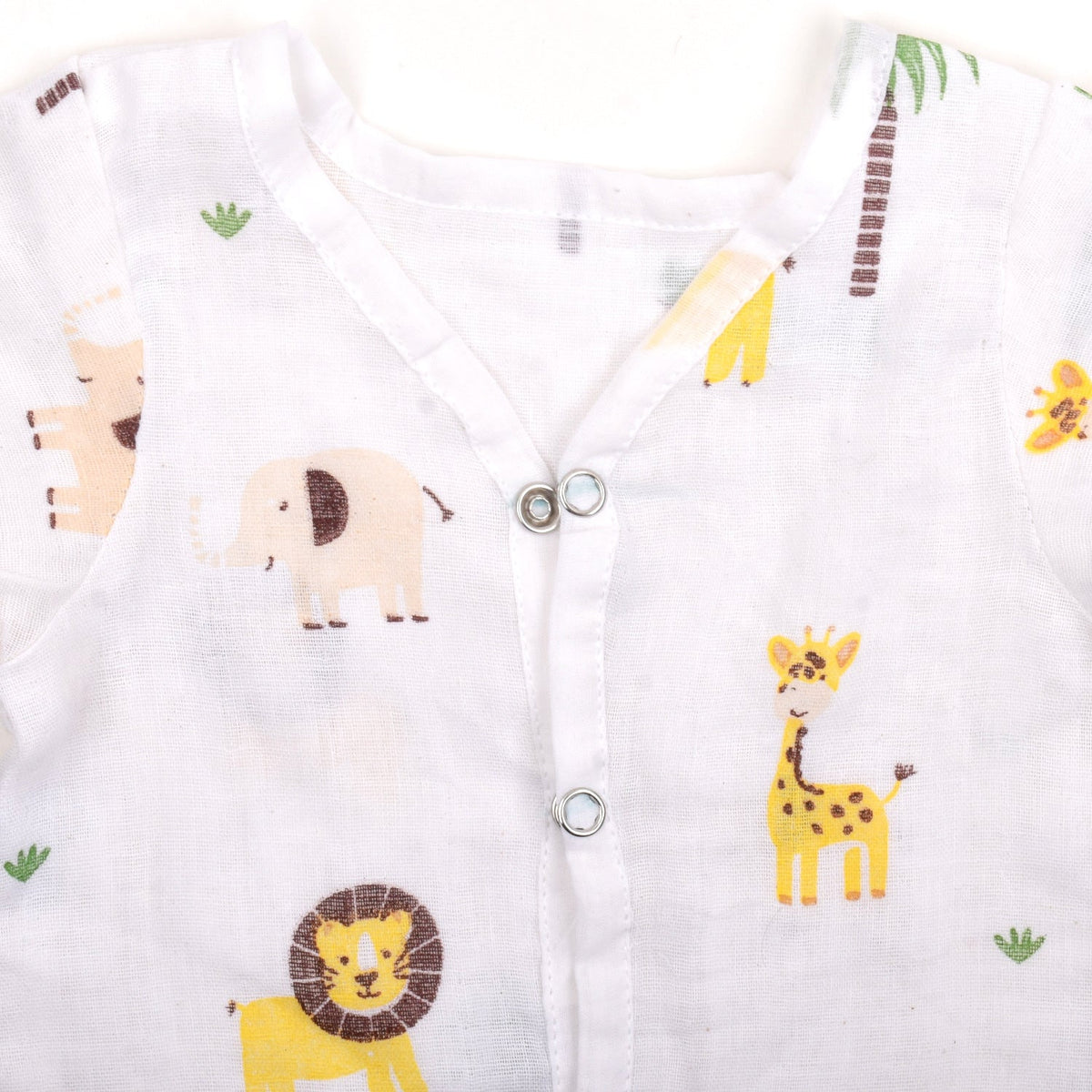 Baby Unisex Organic Cotton Muslin Full Sleeves Jhabla - Pack of 2