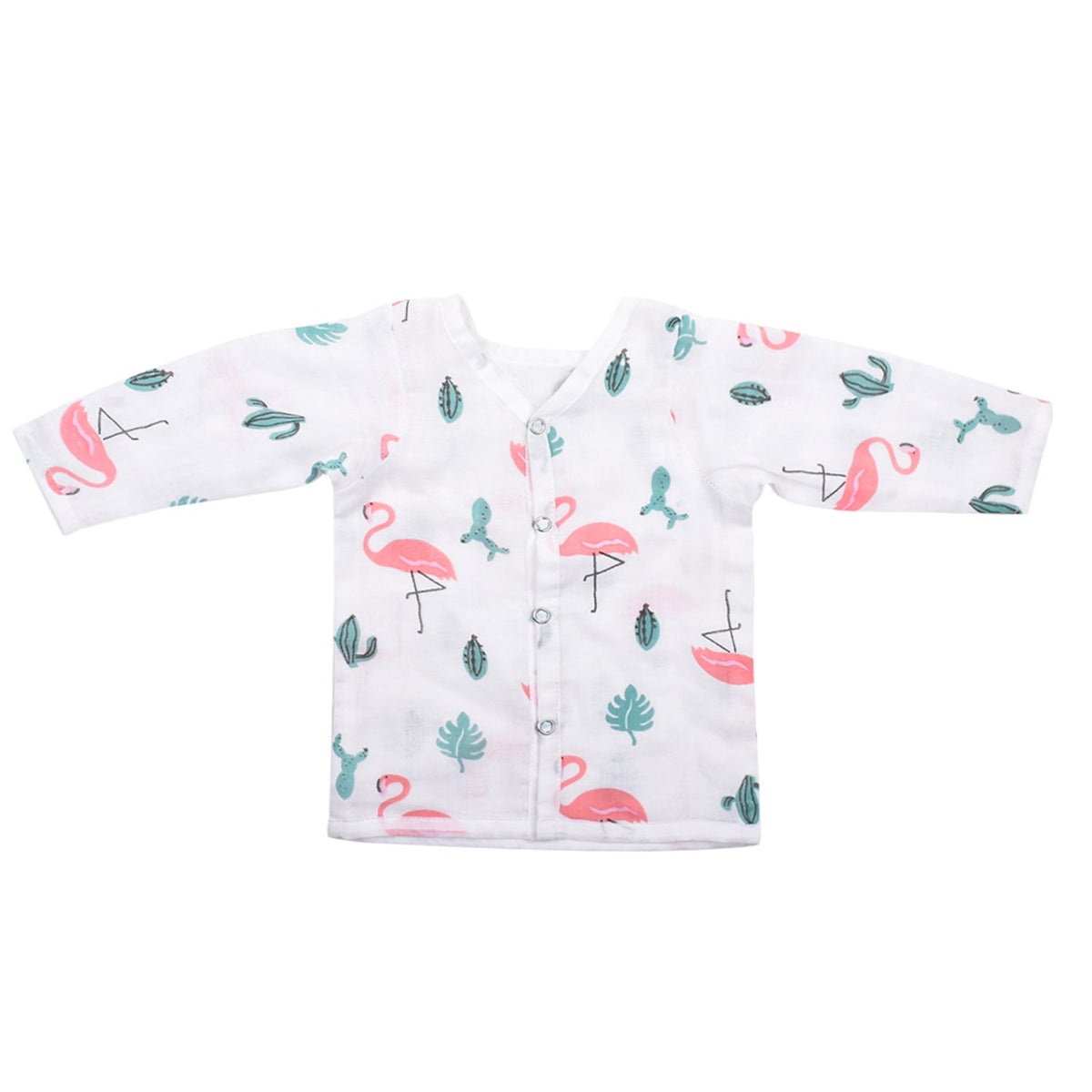 Baby Unisex Organic Cotton Muslin Full Sleeves Jhabla - Pack of 2