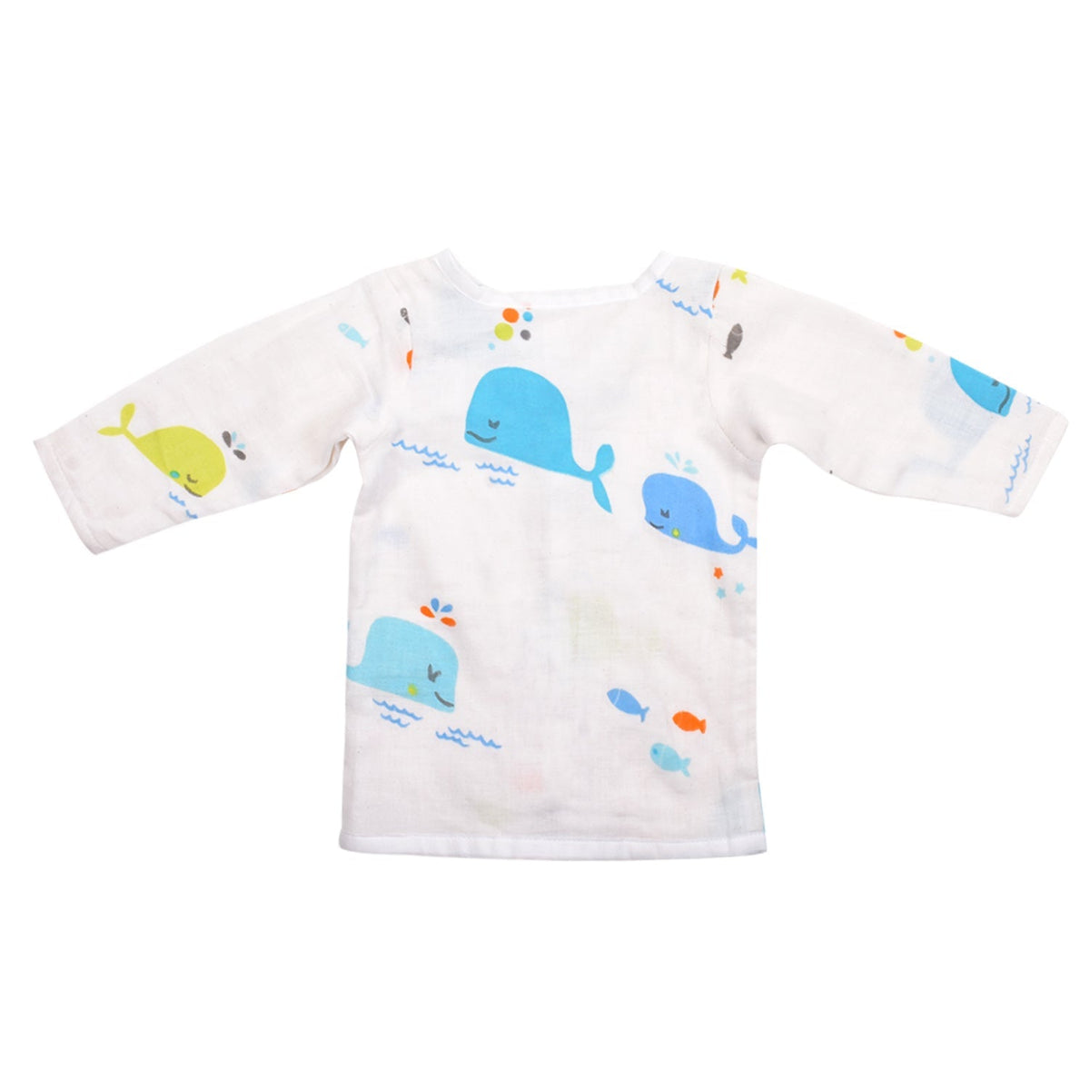 Baby Unisex Organic Cotton Muslin Full Sleeves Jhabla - Pack of 3