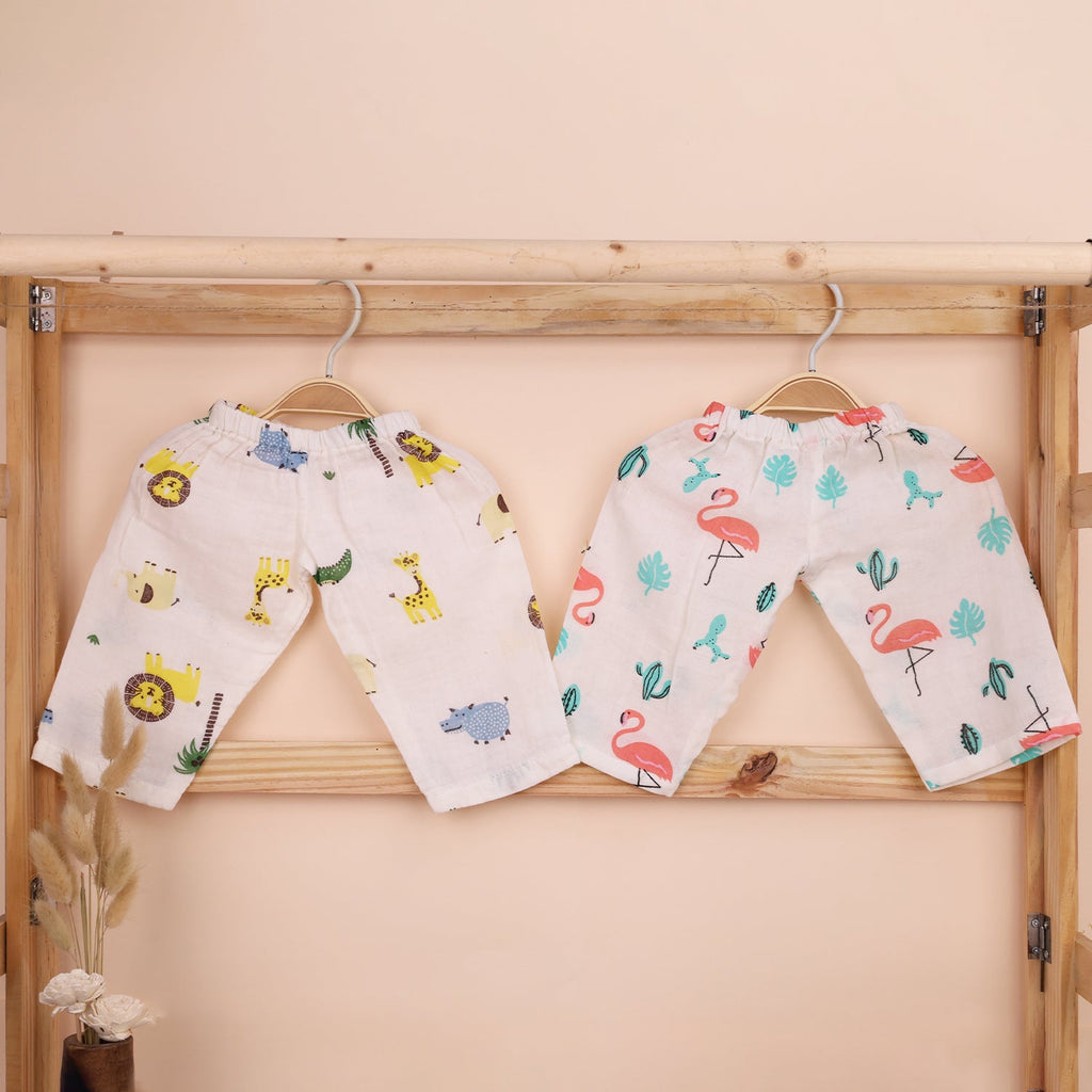 Baby Unisex Organic Cotton Muslin Pajama - Pack of 2