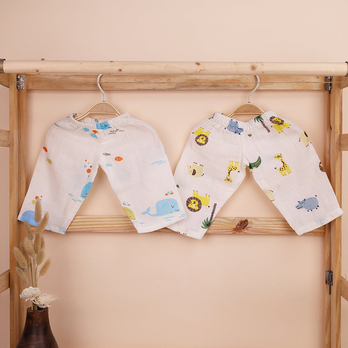 Baby Unisex Organic Cotton Muslin Pajama - Pack of 2