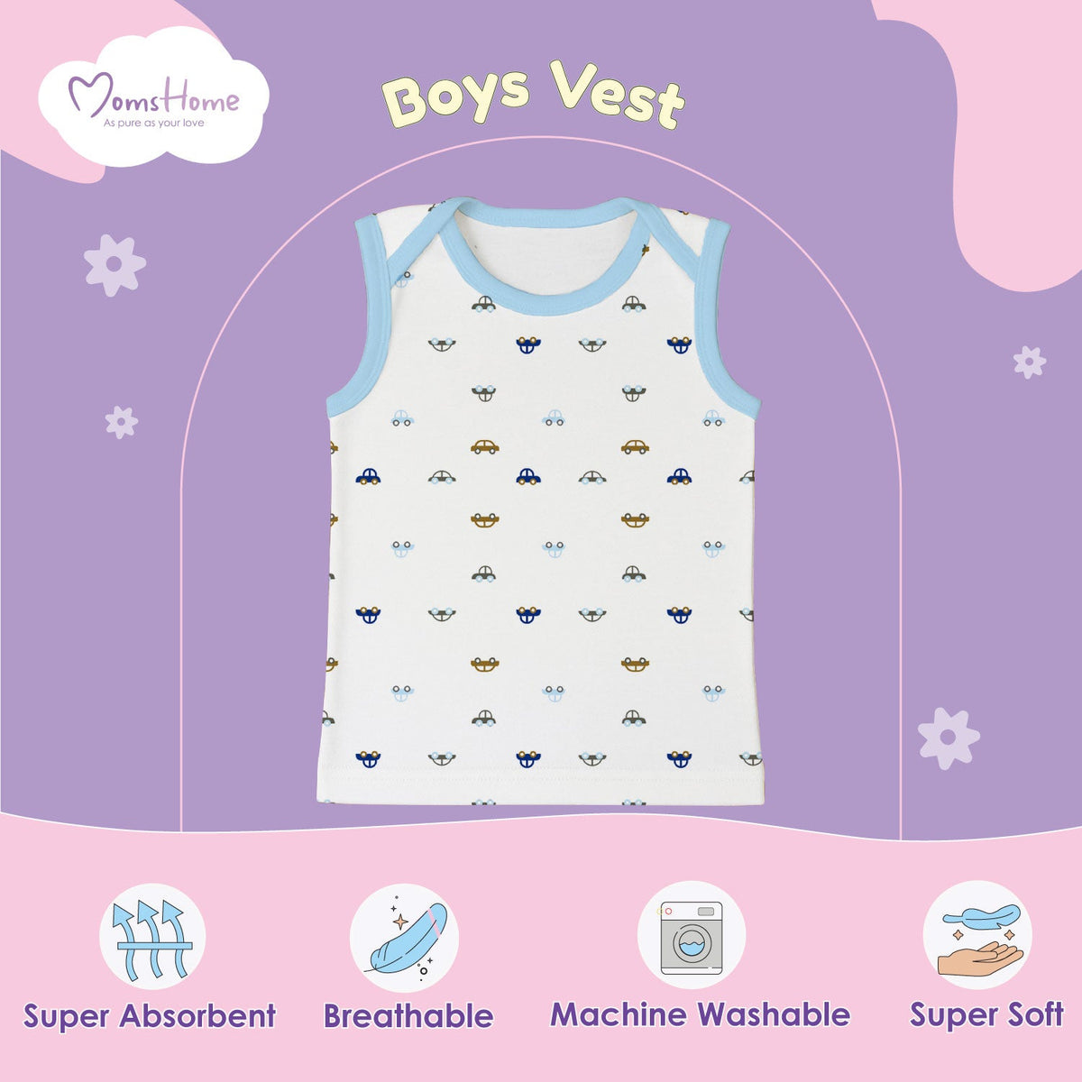 Baby Vest for Boys & Girls - Pack of 2