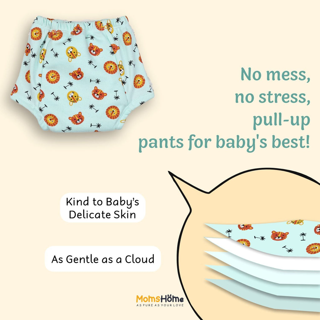 Cotton Unisex Baby Padded Underwear - Pack Of 2