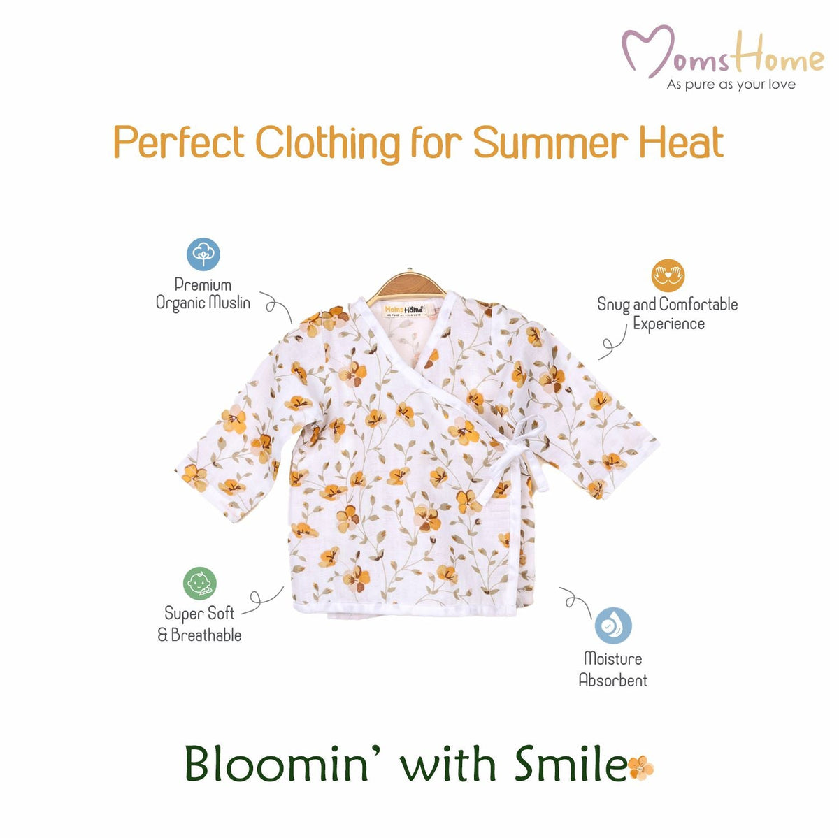 Kids Muslin Front Open Kimono - Pack of 2