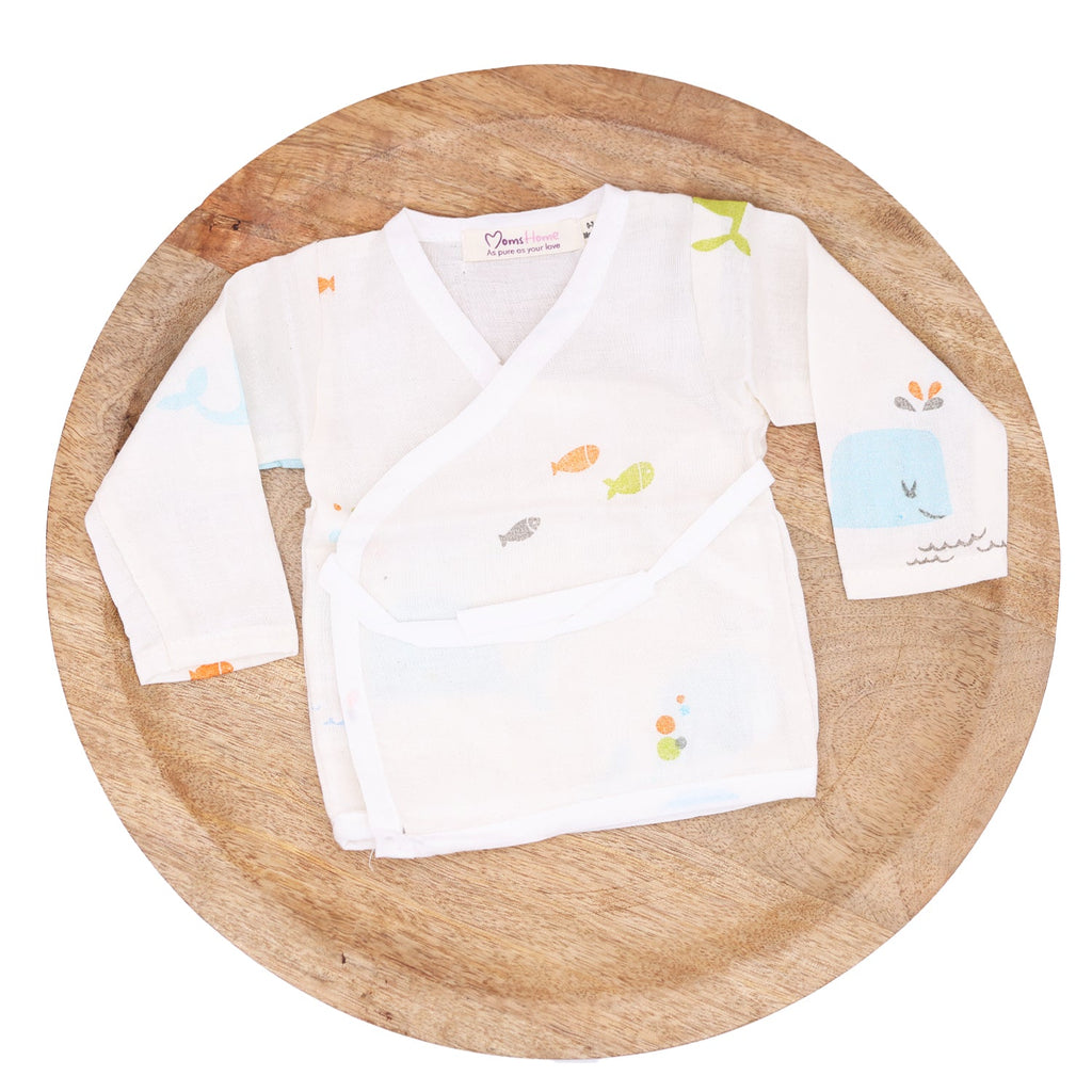 Kids Muslin Front Open Kimono