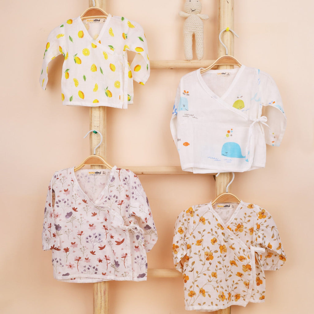 Kids Muslin Front Open Kimono - Pack of 3