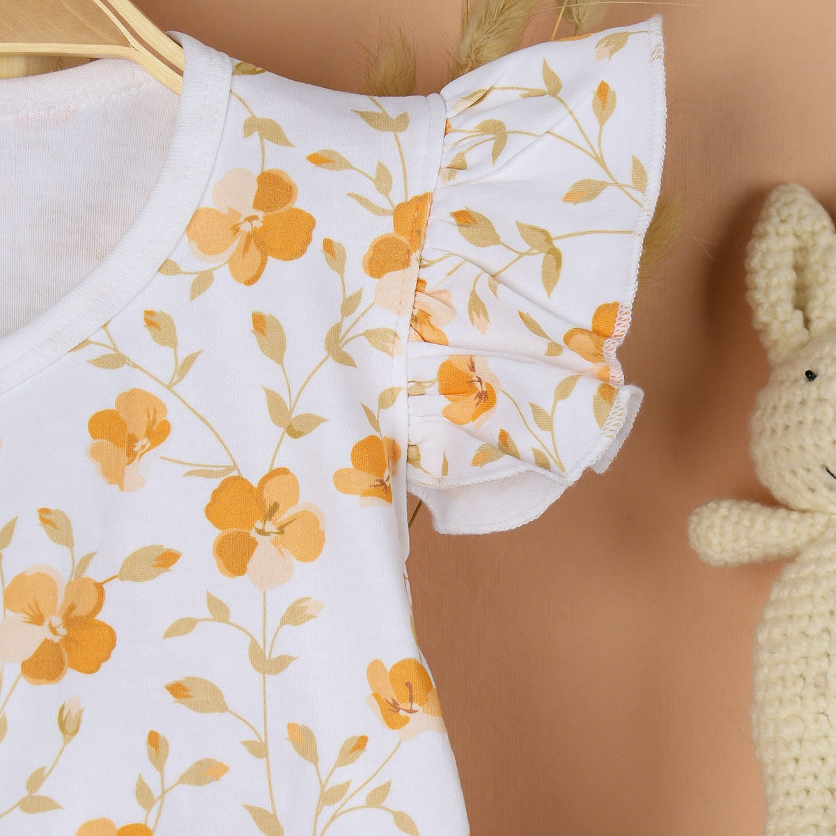 Kids Organic Cotton Front Open Kimono - Bloom