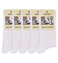 Kids Organic Cotton School Socks - Unisex - Calf length- Pack of 5 (White)- Extra soft and Breathable