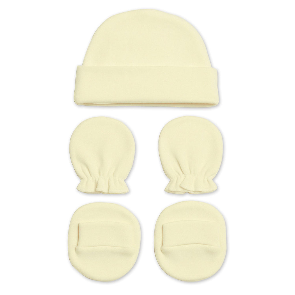 New Born Baby Cap Mitten Bootie Set - Pack of 3