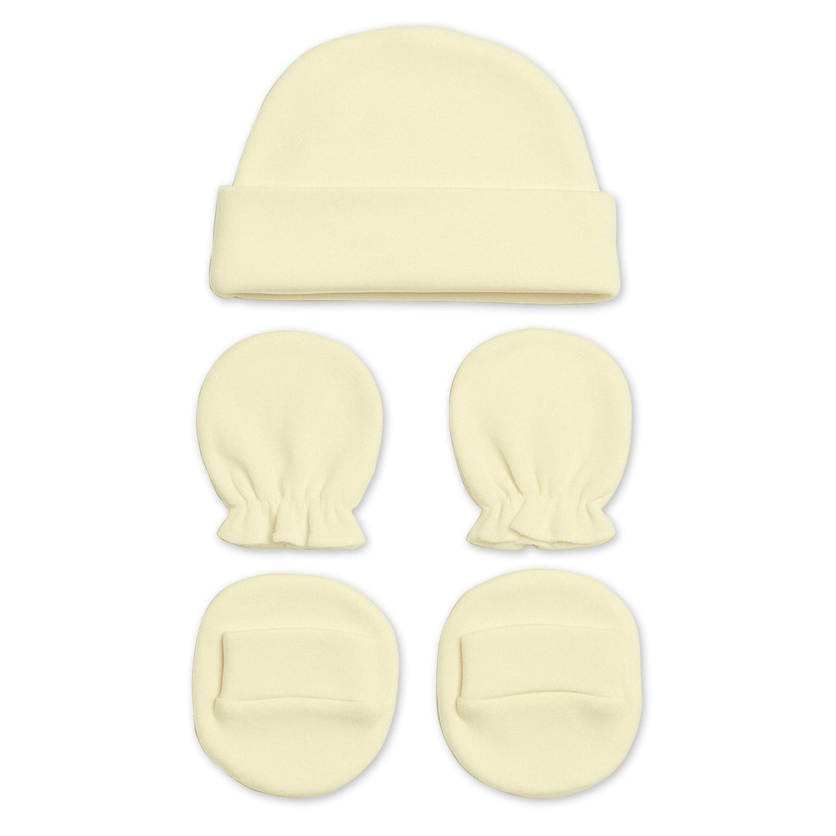 New Born Baby Cap Mitten Bootie Set - Pack of 3