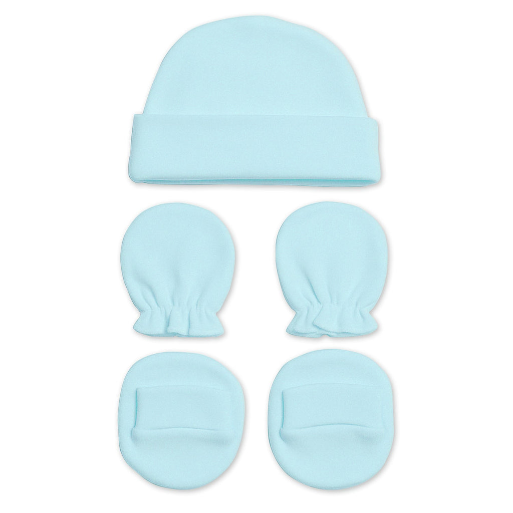 New Born Baby Cap Mitten Bootie Set - Pack of 3