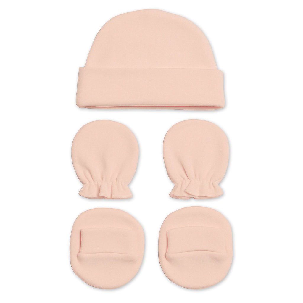 New Born Baby Cap Mitten Bootie Set - Pack of 3