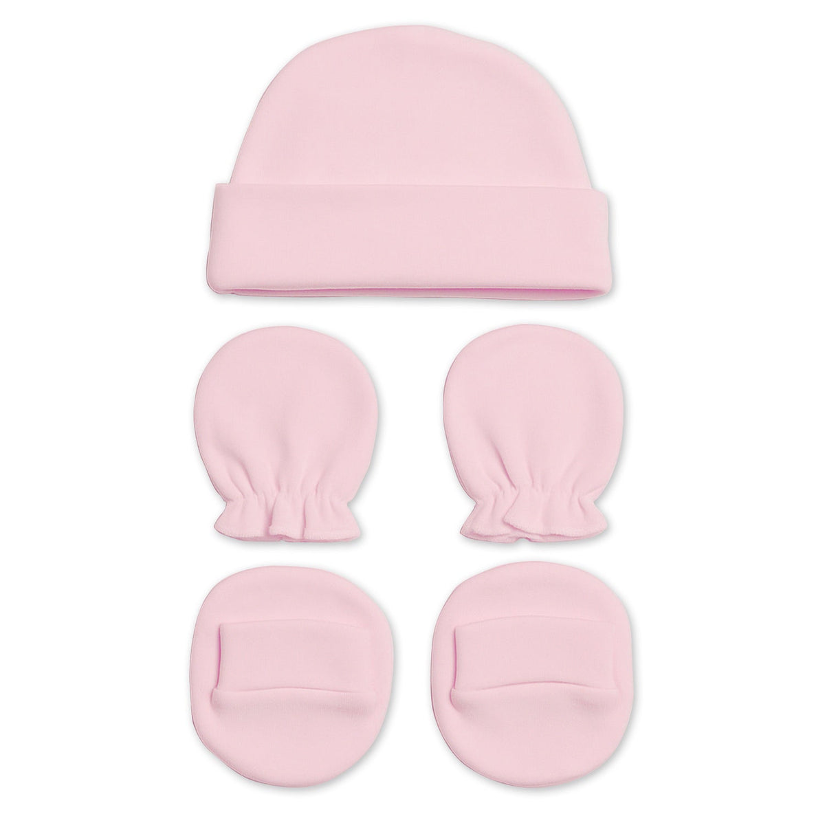 New Born Baby Cap Mitten Bootie Set - Pack of 3