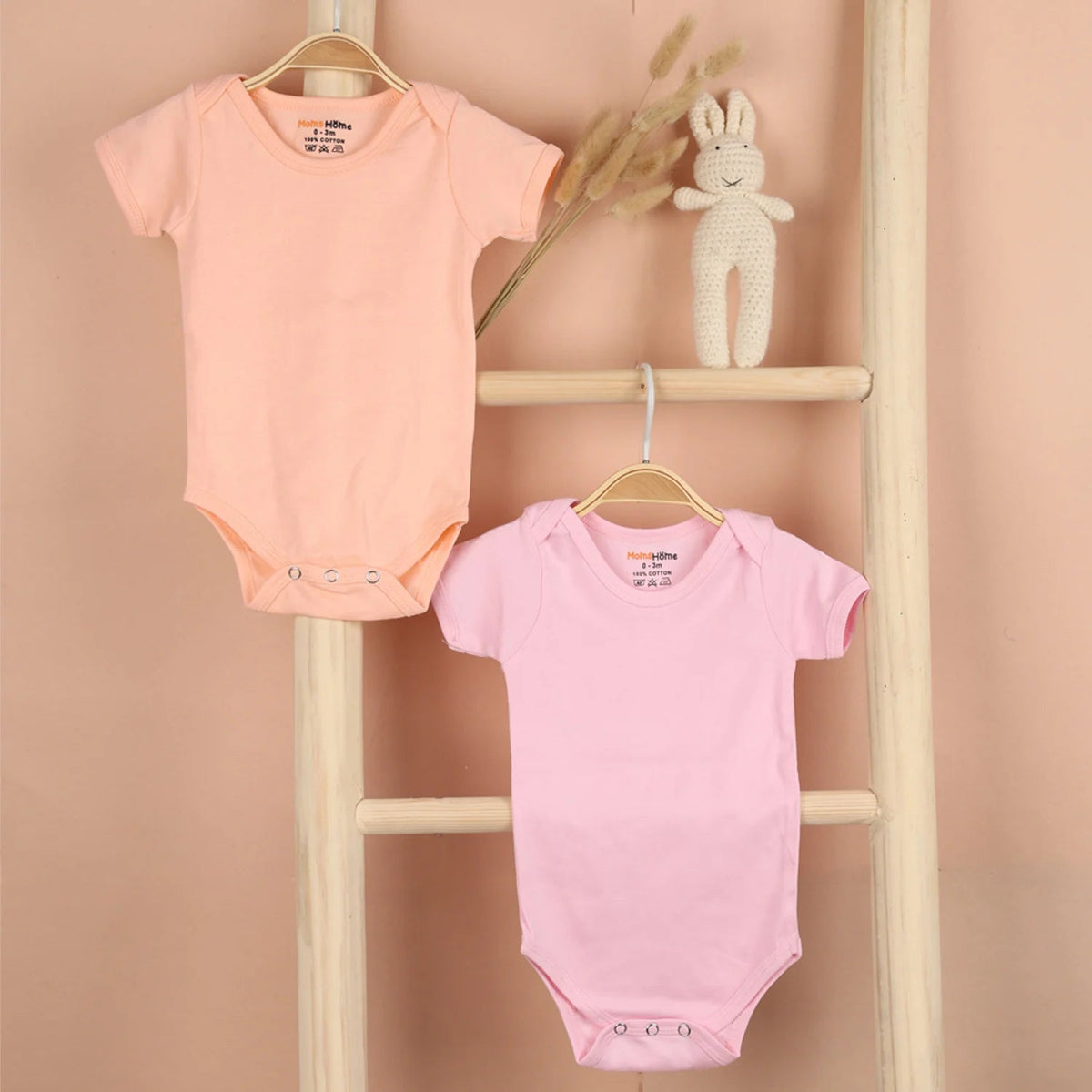 New Born Baby Organic Cotton Half Sleeves Onesie - Pack of 3