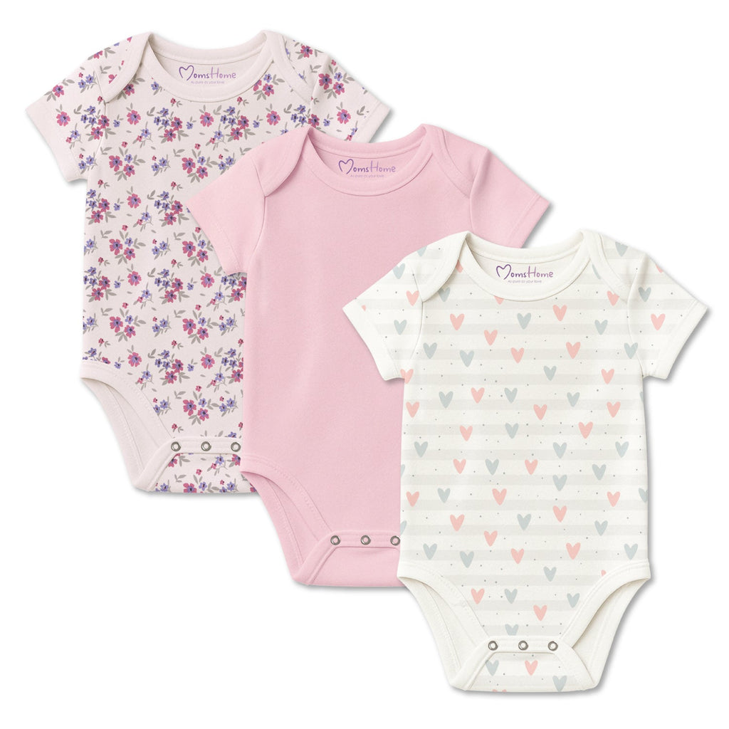 Newborn Baby Onesie –Organic Cotton Bodysuit - Pack of 3
