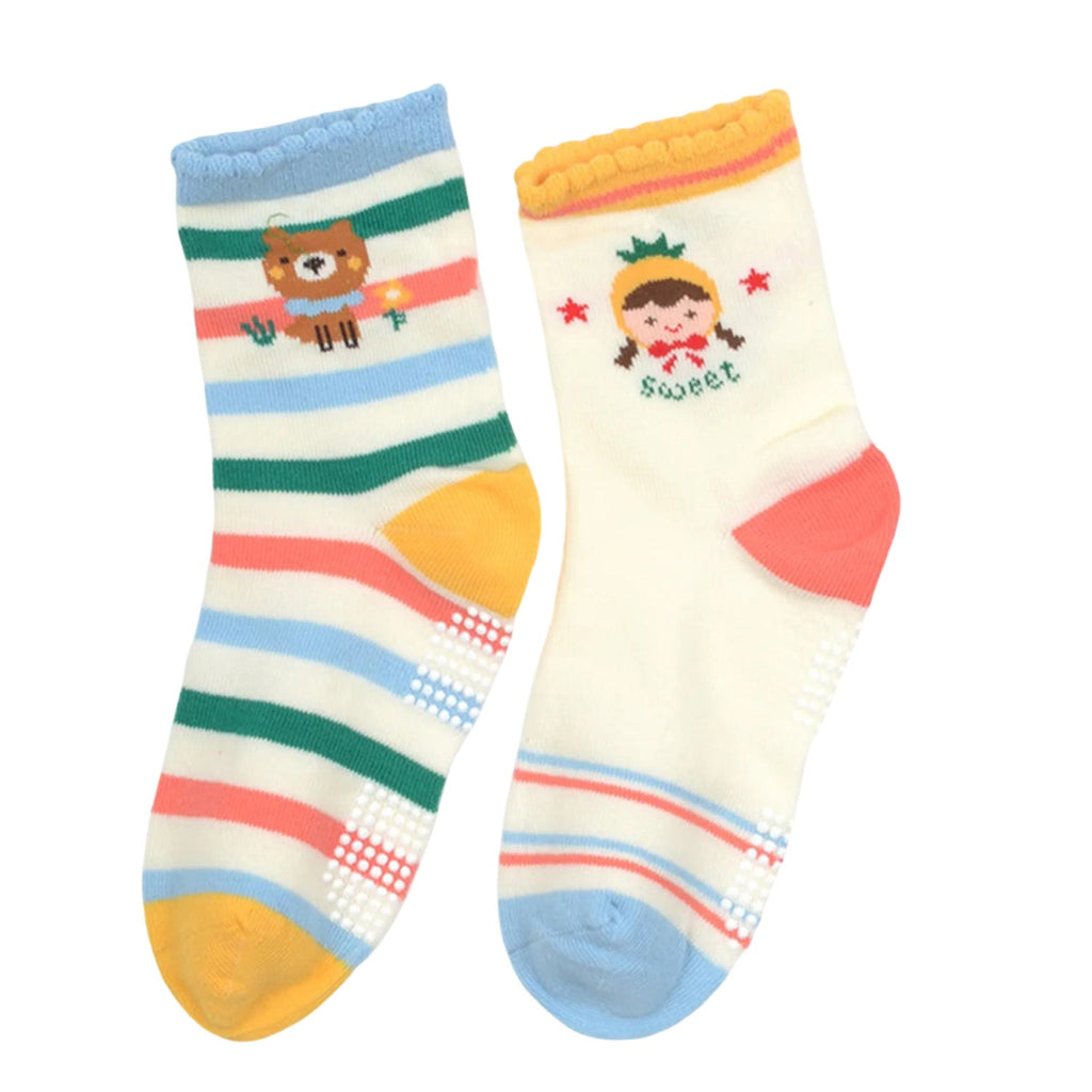 Organic Cotton Anti-Skid Socks for Boys & Girls - Pack of 2