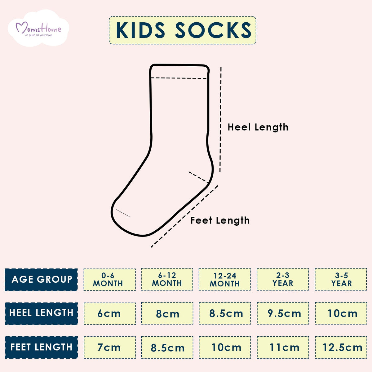 Organic Cotton Anti-Skid Socks for Girls - Pack of 3
