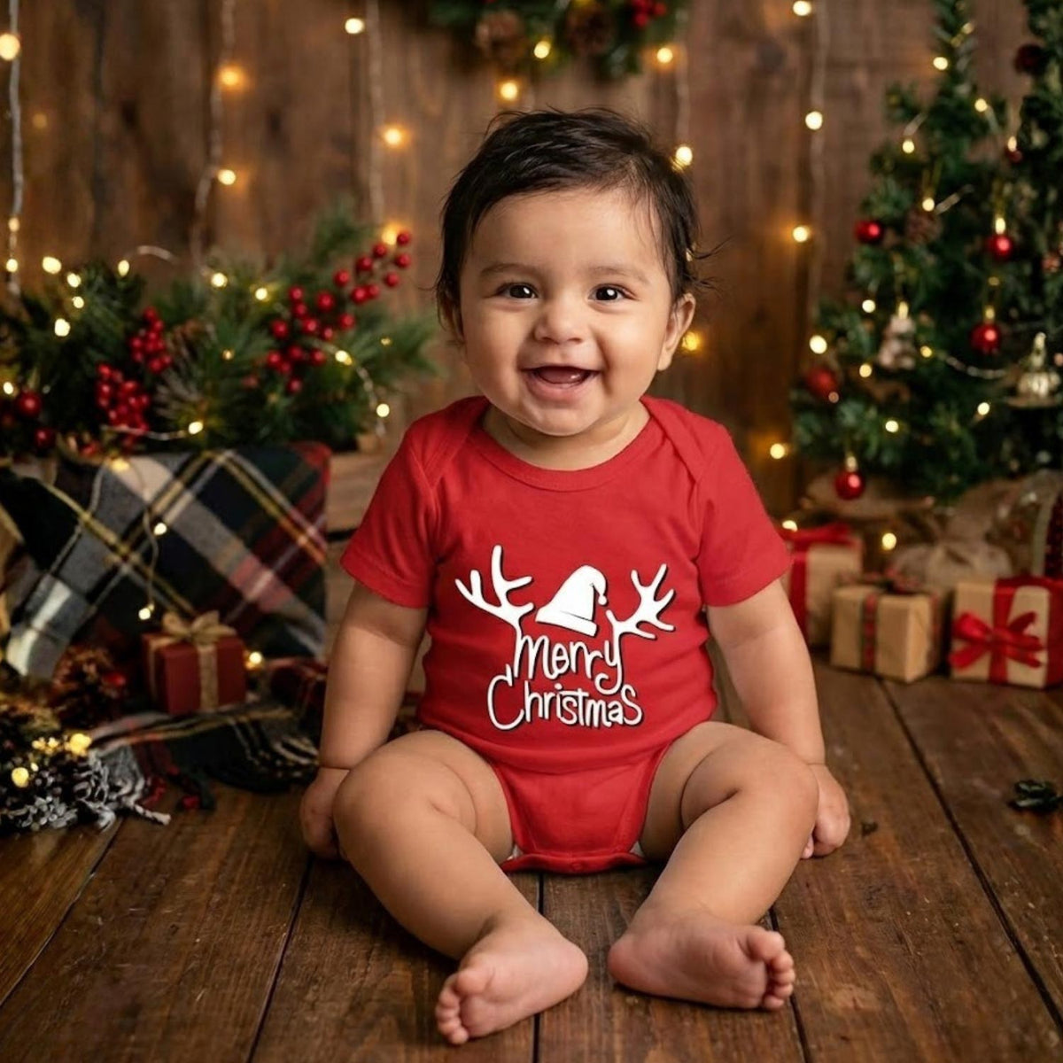 Organic Cotton Baby Christmas Onesie - Pack of 1