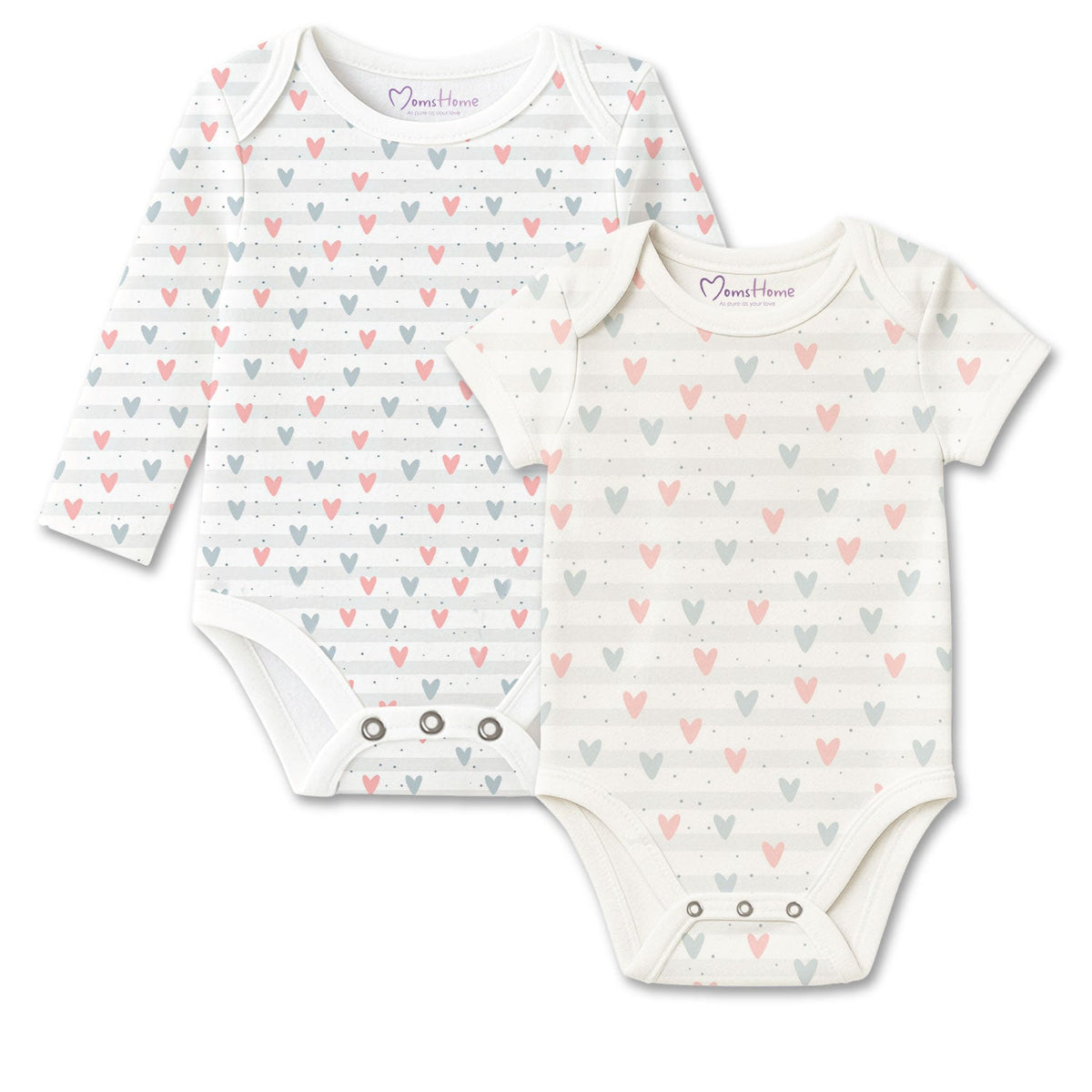 Organic Cotton Baby Full & Half Sleeve Onesie - Pack of 2