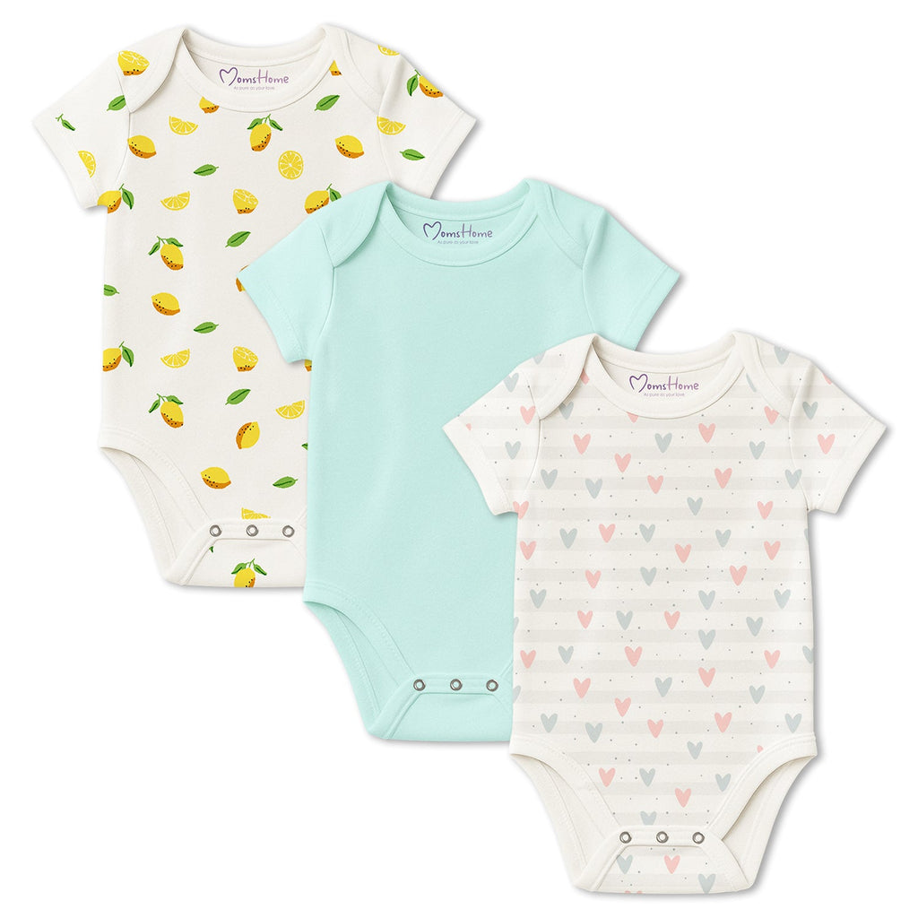Organic Cotton Baby Half Sleeve Onesie - Pack of 3