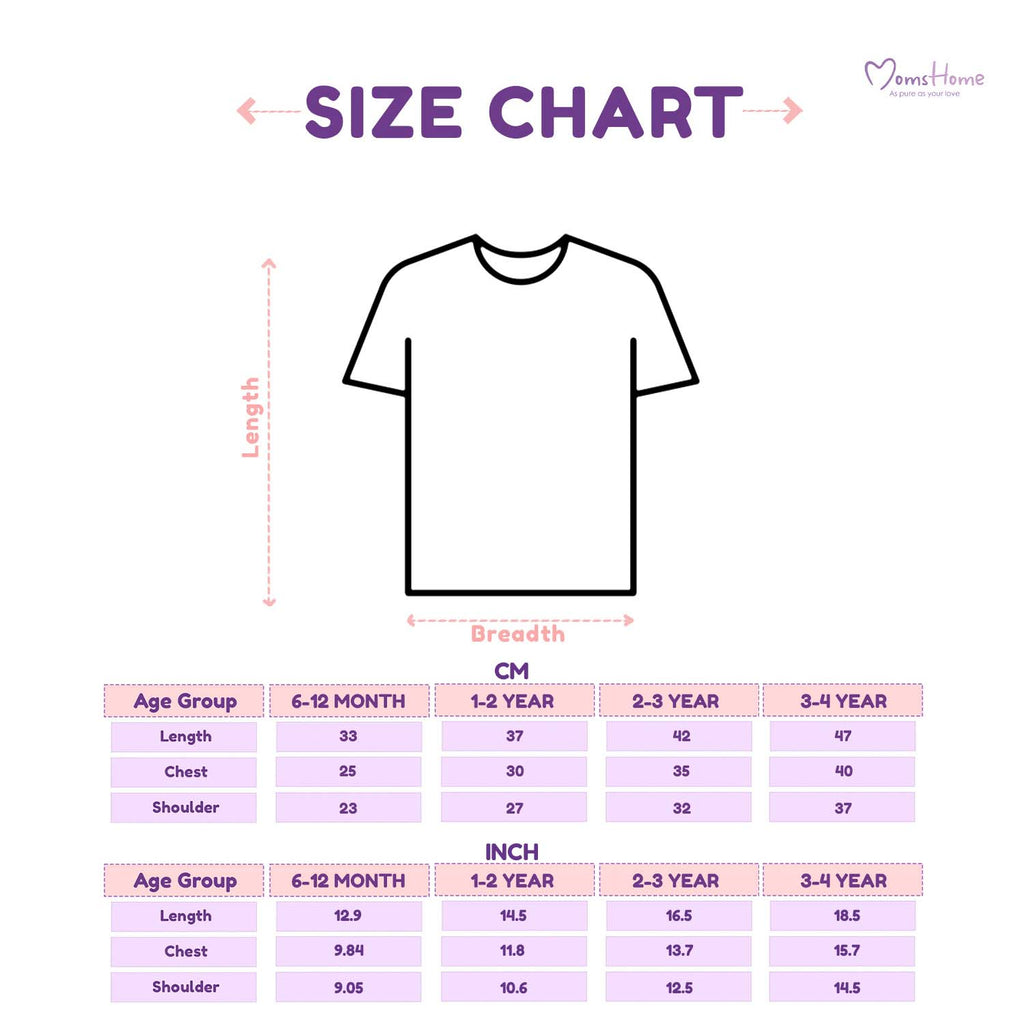 Organic Cotton Baby Half Sleeve T-Shirts for Boys & Girls - Pack of 1