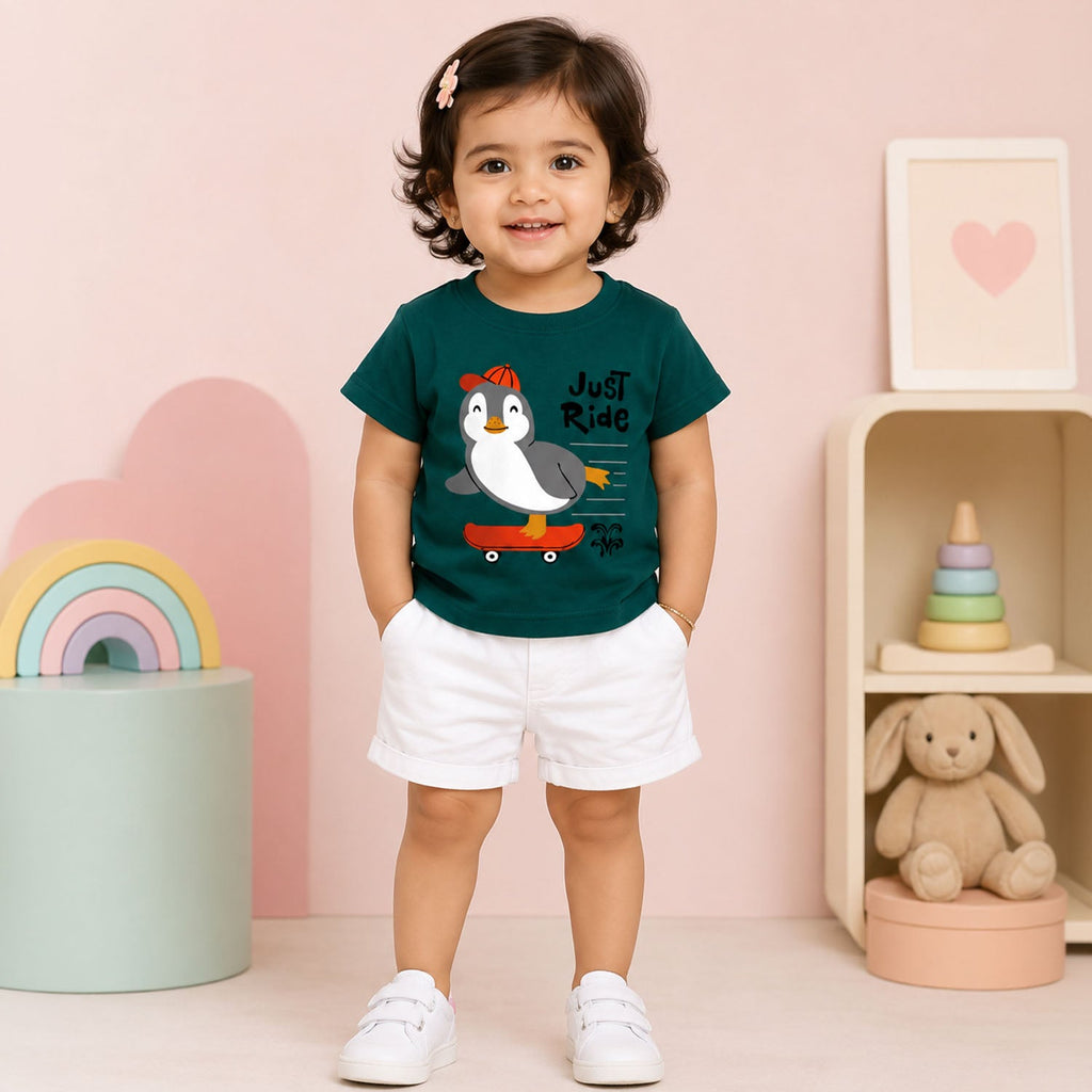 Organic Cotton Baby Half Sleeve T-Shirts for Boys & Girls - Pack of 1