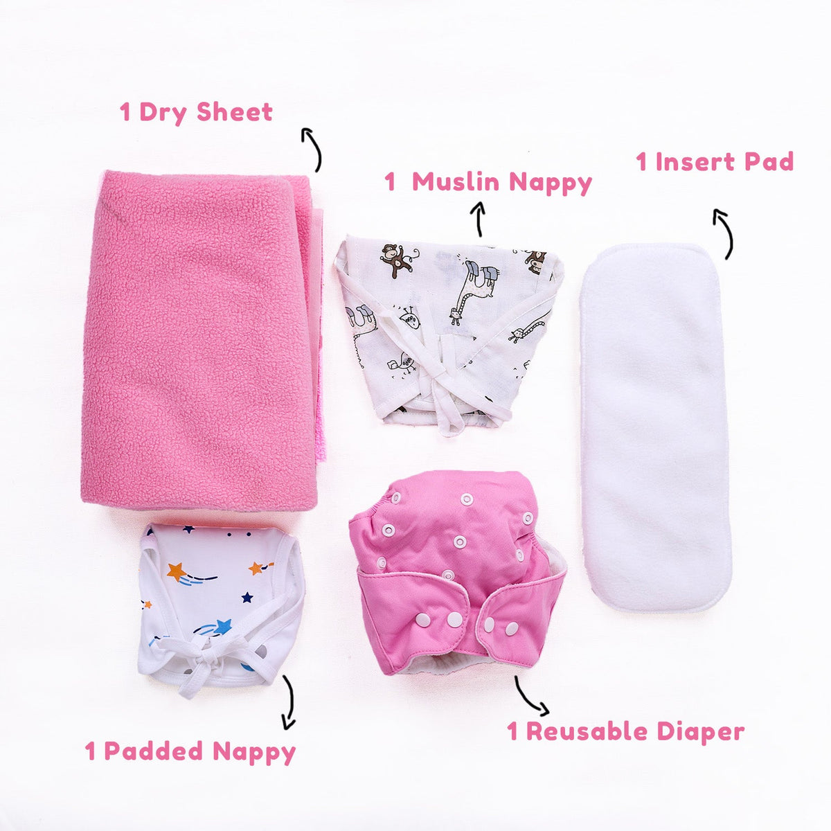 Organic Cotton Baby Nappy Time Combo