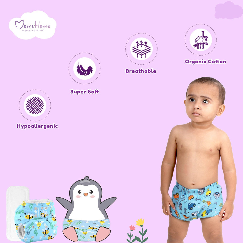 Organic Cotton Baby Nappy Time Combo