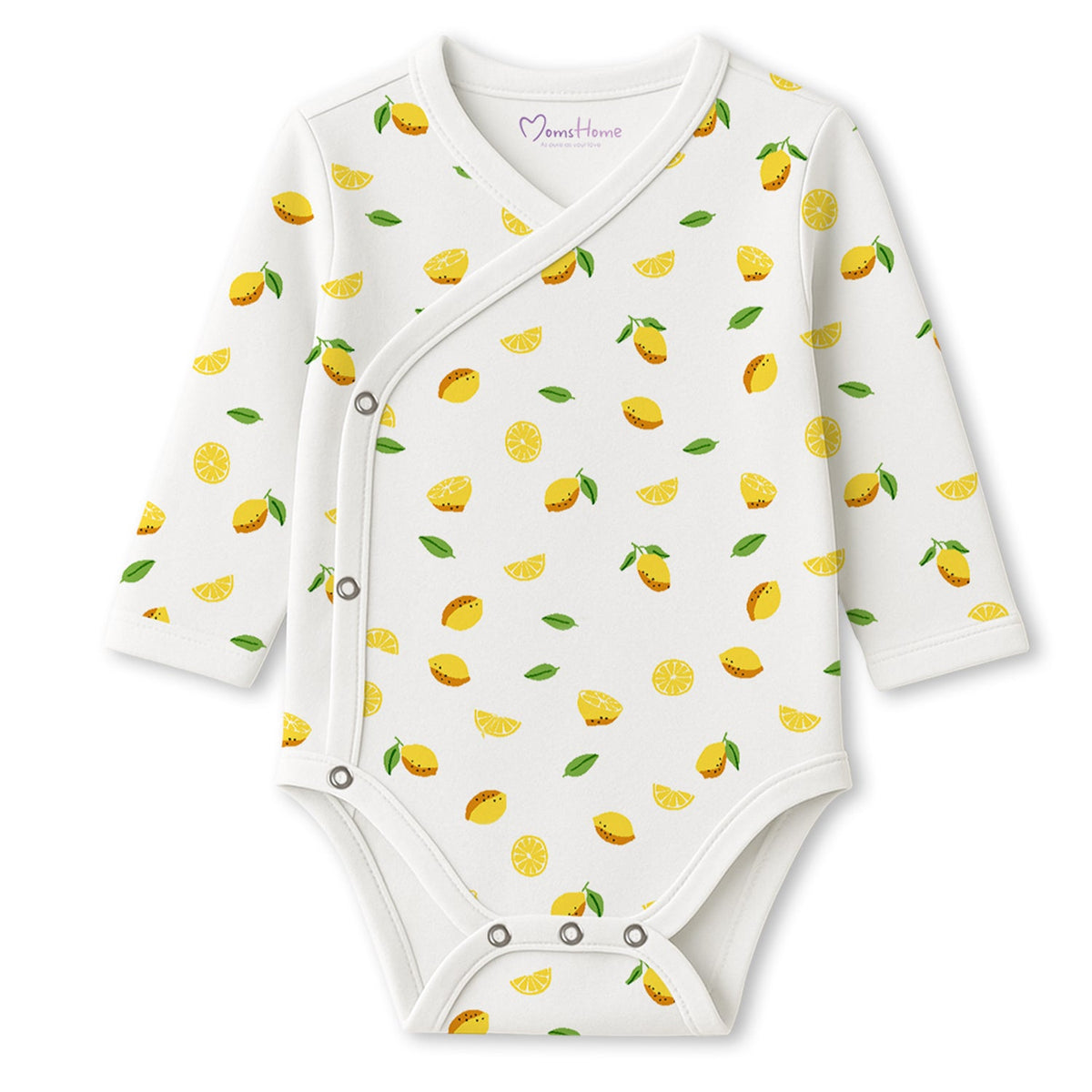 Organic Cotton Front Open Kimono Onesie For New Born Baby - Pack of 1