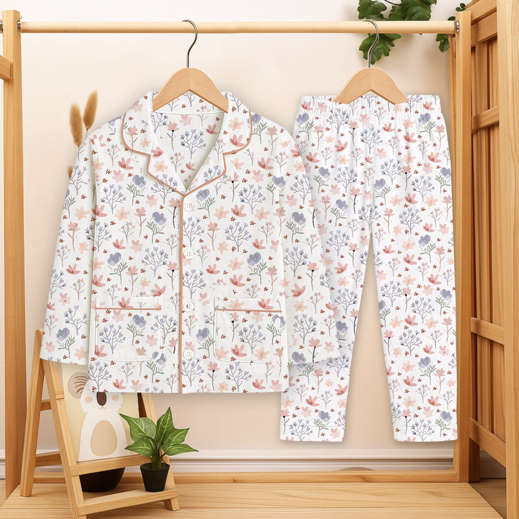 Organic Cotton Kids Night Suit - Blossom