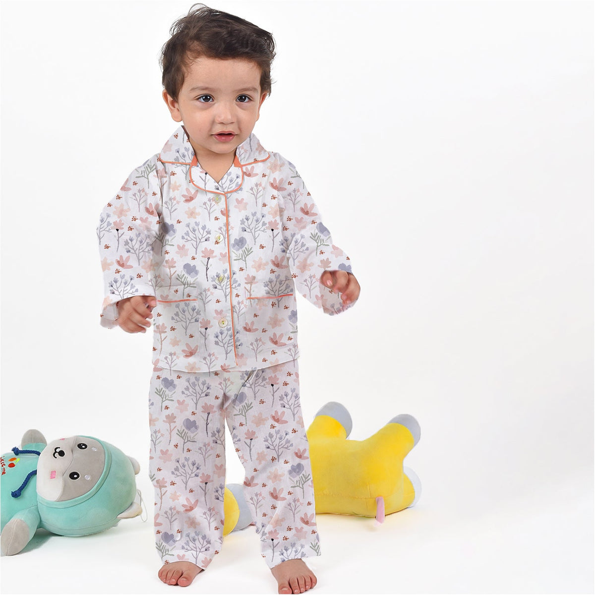 Organic Cotton Kids Night Suit - Blossom