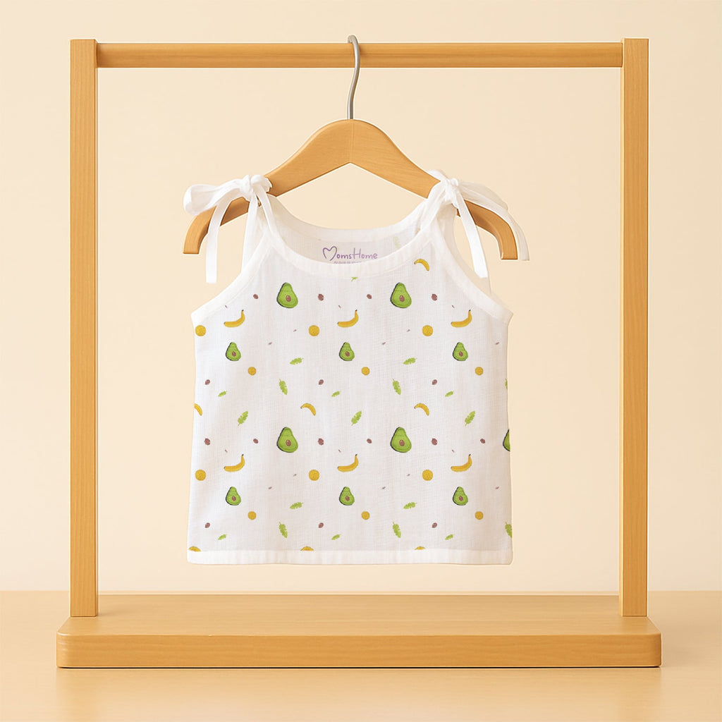 Organic Cotton Knot Jhabla For Newborn - Avocado - Pack of 1