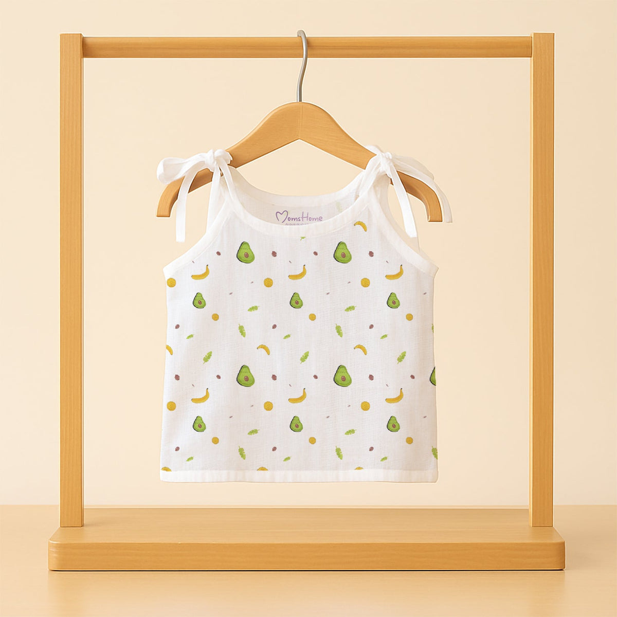 Organic Cotton Knot Jhabla For Newborn - Avocado - Pack of 1