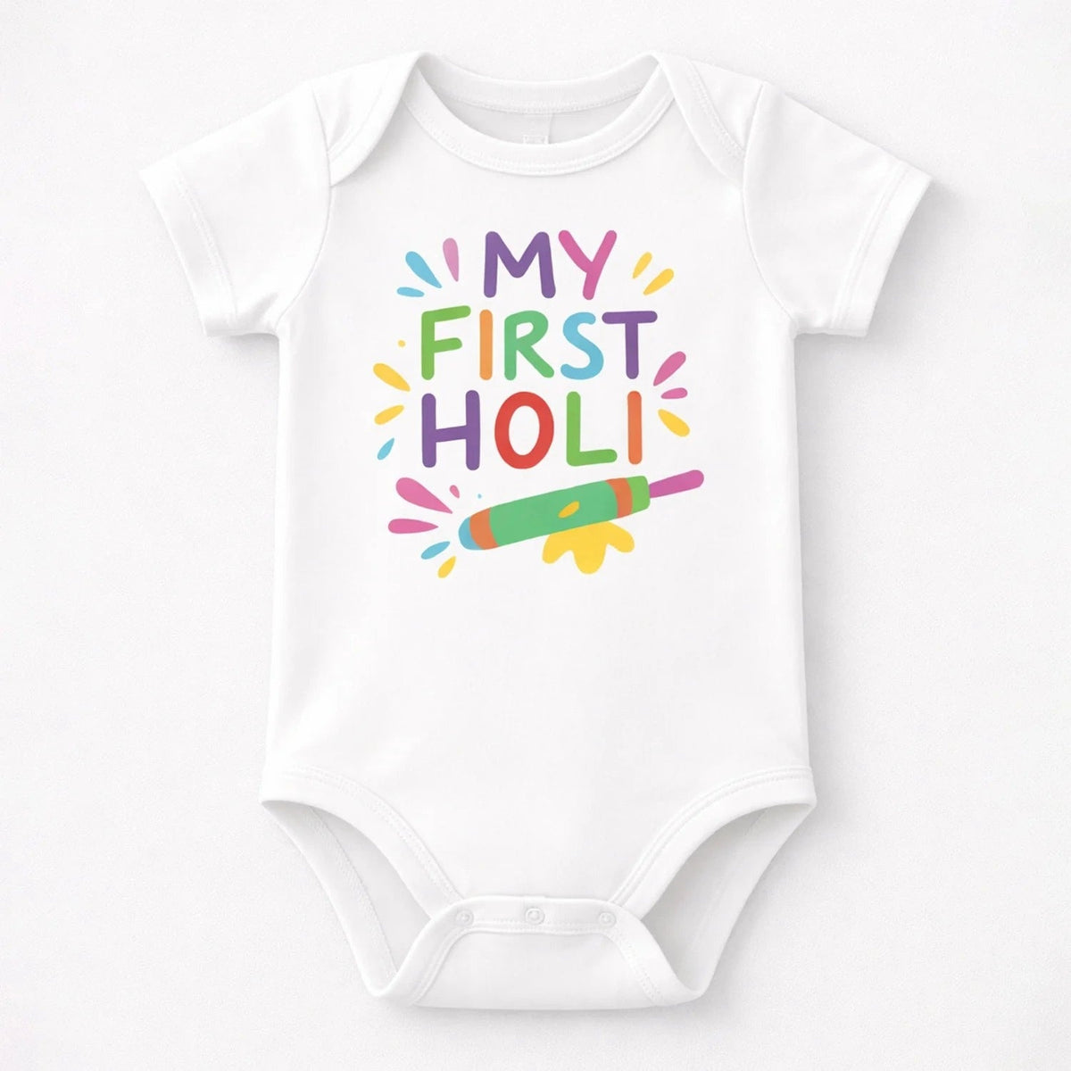 Organic Cotton My First Holi Baby Onesie Dress for Girl & Boy