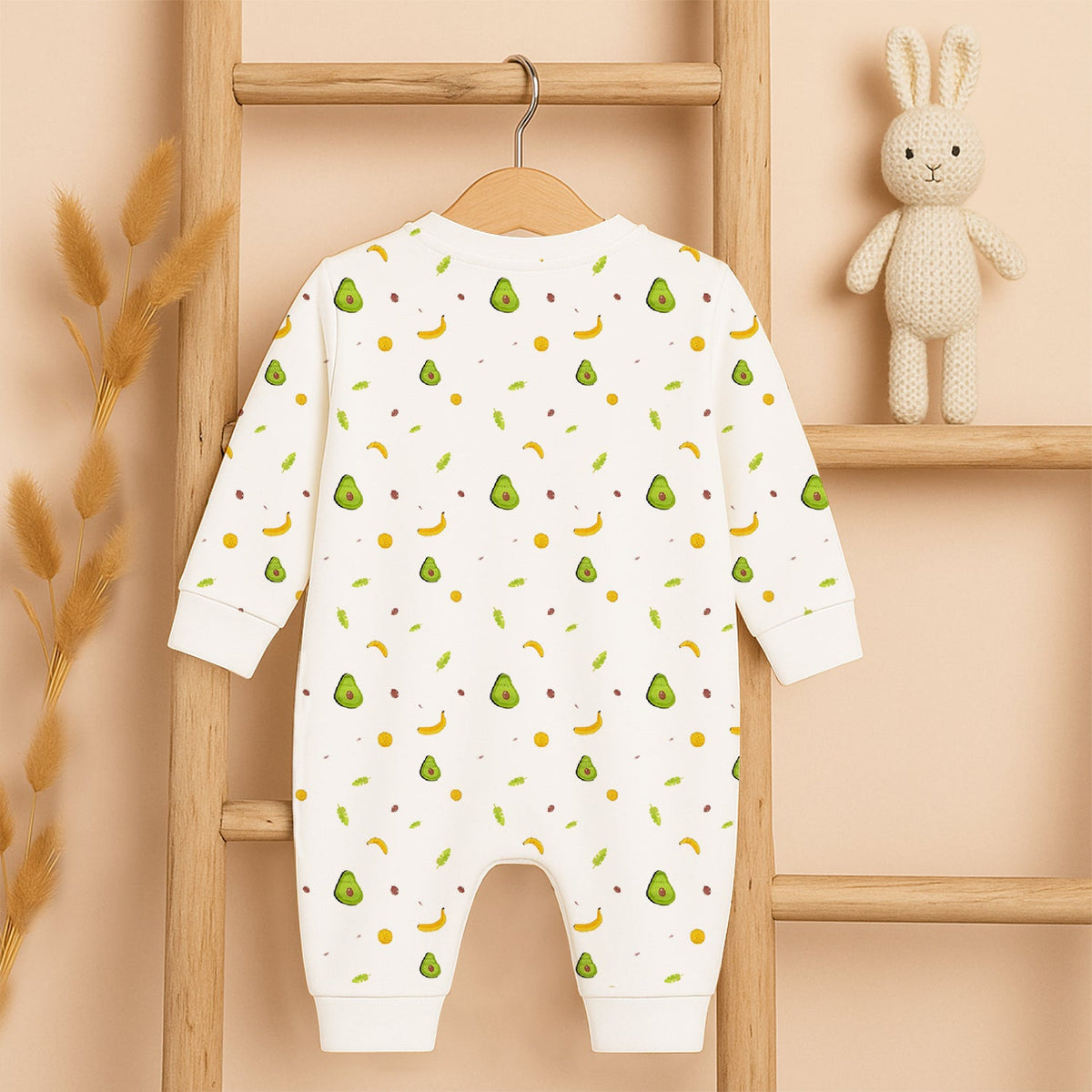 Organic Cotton New Born Baby Full Body Romper - Avocado - Pack of 1