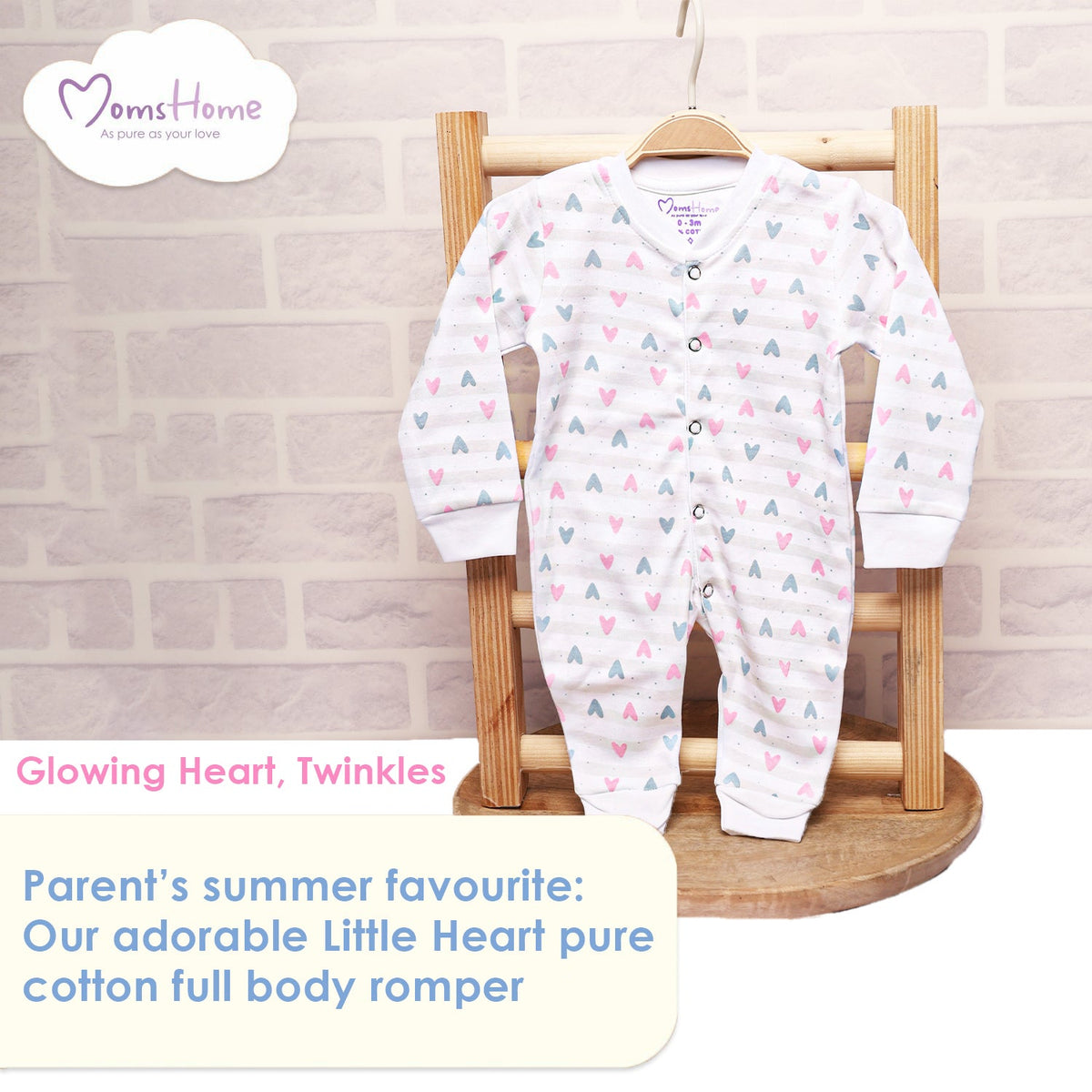 Organic Cotton New Born Baby Full Body Romper - Avocado - Pack of 1